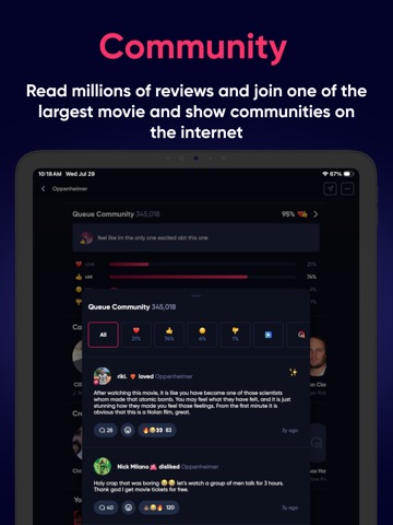 Queue - Find Movies & Shows iPad screenshot