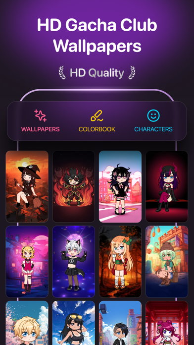 Gacha life HD wallpaper maker iPhone screenshot 1 - Graphics & Design app