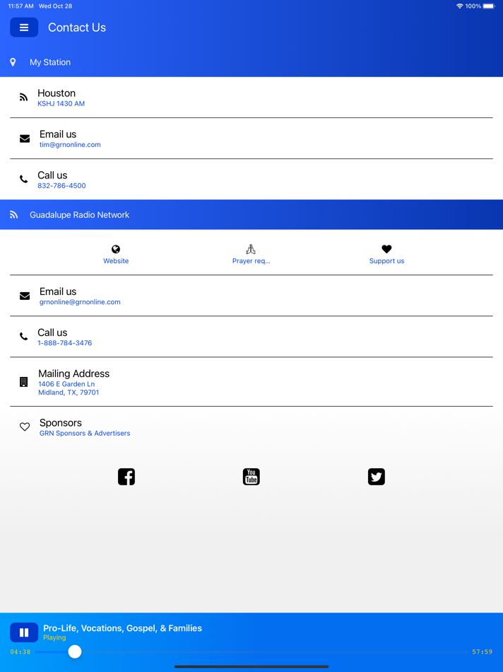 #5. Guadalupe Radio Network App (iOS) 由: Miriam Technologies