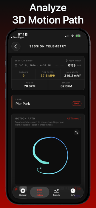 Arm Speed Motion Analyzer Screenshot 3 of 9