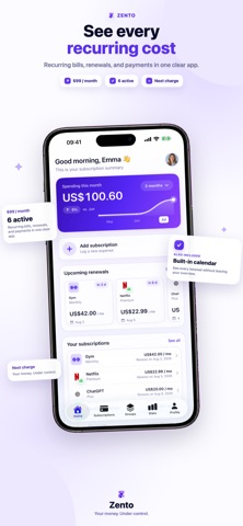 Zento: Subscription Manager Screenshot 1 of 6