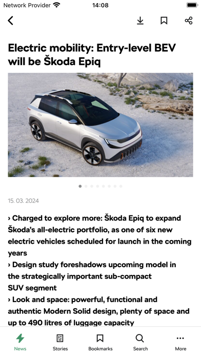 Screenshot 4 of Škoda Media Room App