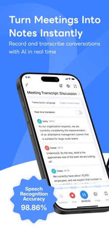 Notta Transcribe Voice to Text iPhone screenshot