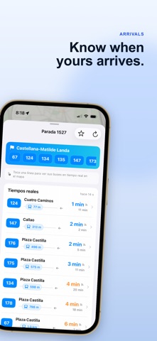 MadBus: Live Madrid Bus Map iPhone screenshot
