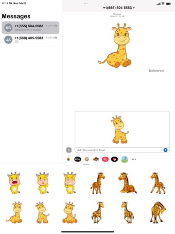 Mutant Giraffes Animated Emoji iPad screenshot