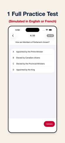 Canada Citizenship Test Quiz Screenshot 2 of 5