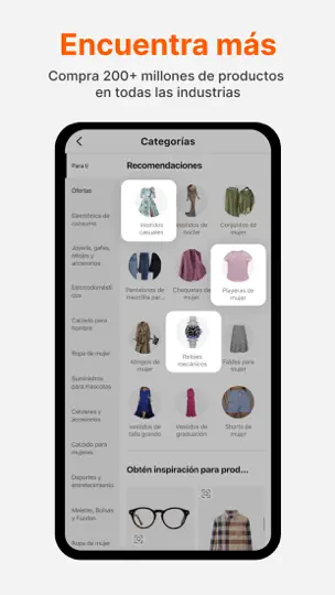 Captura de pantalla de App De Comercio B2B Alibaba en iPhone 4