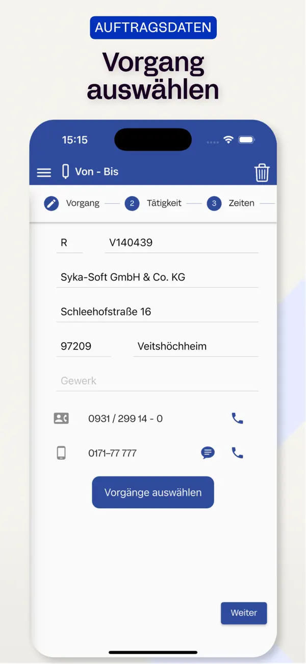 Screenshot #2 pour sykasoft Zeiterfassung