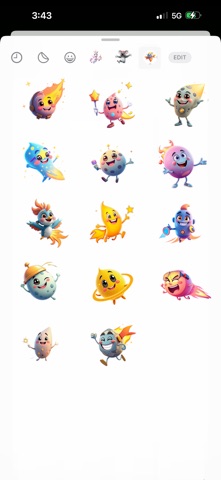 Zooming Comet Stickers Screenshot 3 of 4