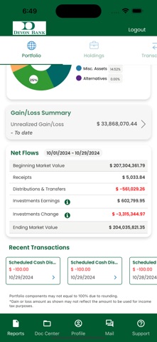 Devon Wealth and Trust Access screenshot