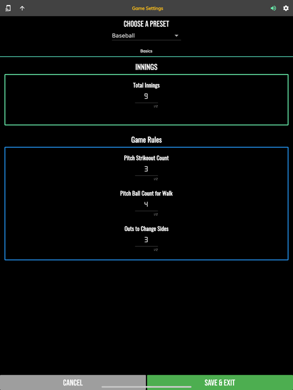 BT Baseball Controller iPad screenshot 9 - Sports app