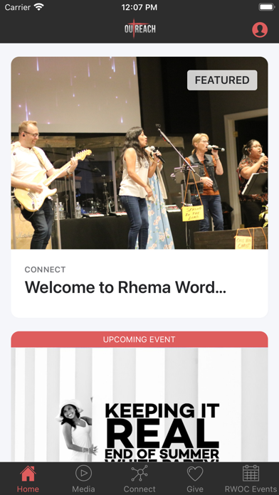Rhema Word Outreach Center Screenshot