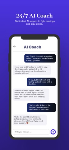 Smoke-Free AI: Health Tracker iPhone screenshot