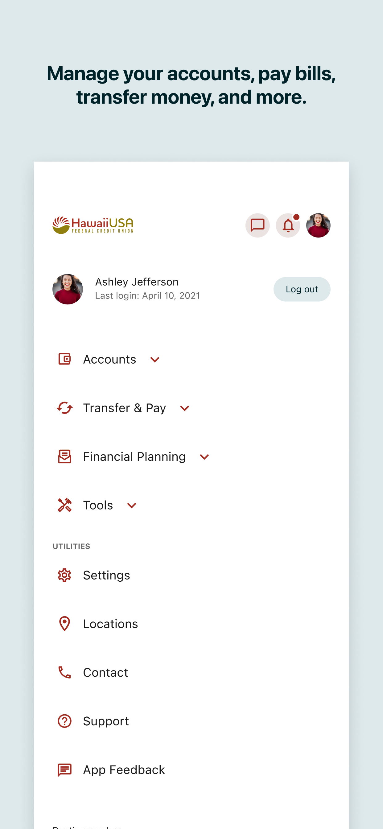HawaiiUSA FCU Mobile Banking screenshot 5