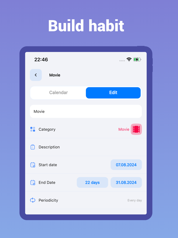 Simple habit & Habit builder iPad screenshot 3 - Productivity app