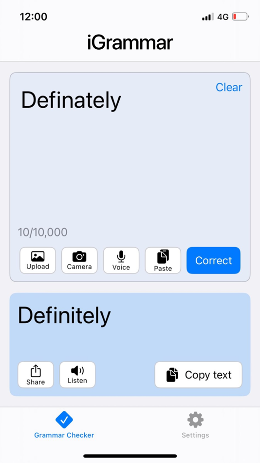 #4. Grammar AI Checker & Corrector (iOS) Podle: INVENTO ONE PRIVATE LIMITED