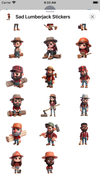 Screenshot #3 pour Sad Lumberjack Stickers