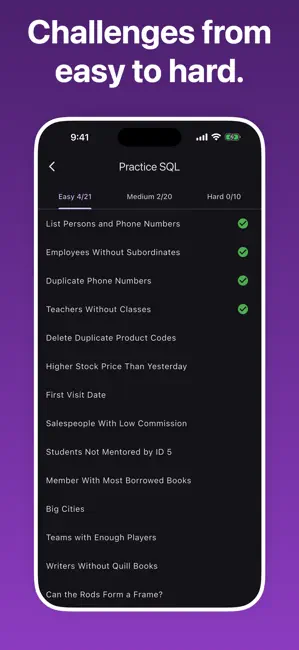 SQL Practice: Learn Database iPhone screenshot 4
