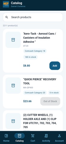MepSupply Customer screenshot