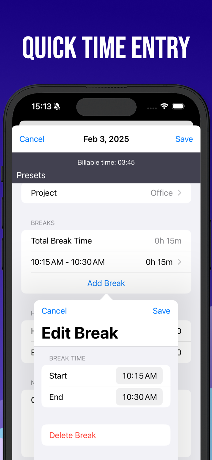 Work Time - Hours tracker