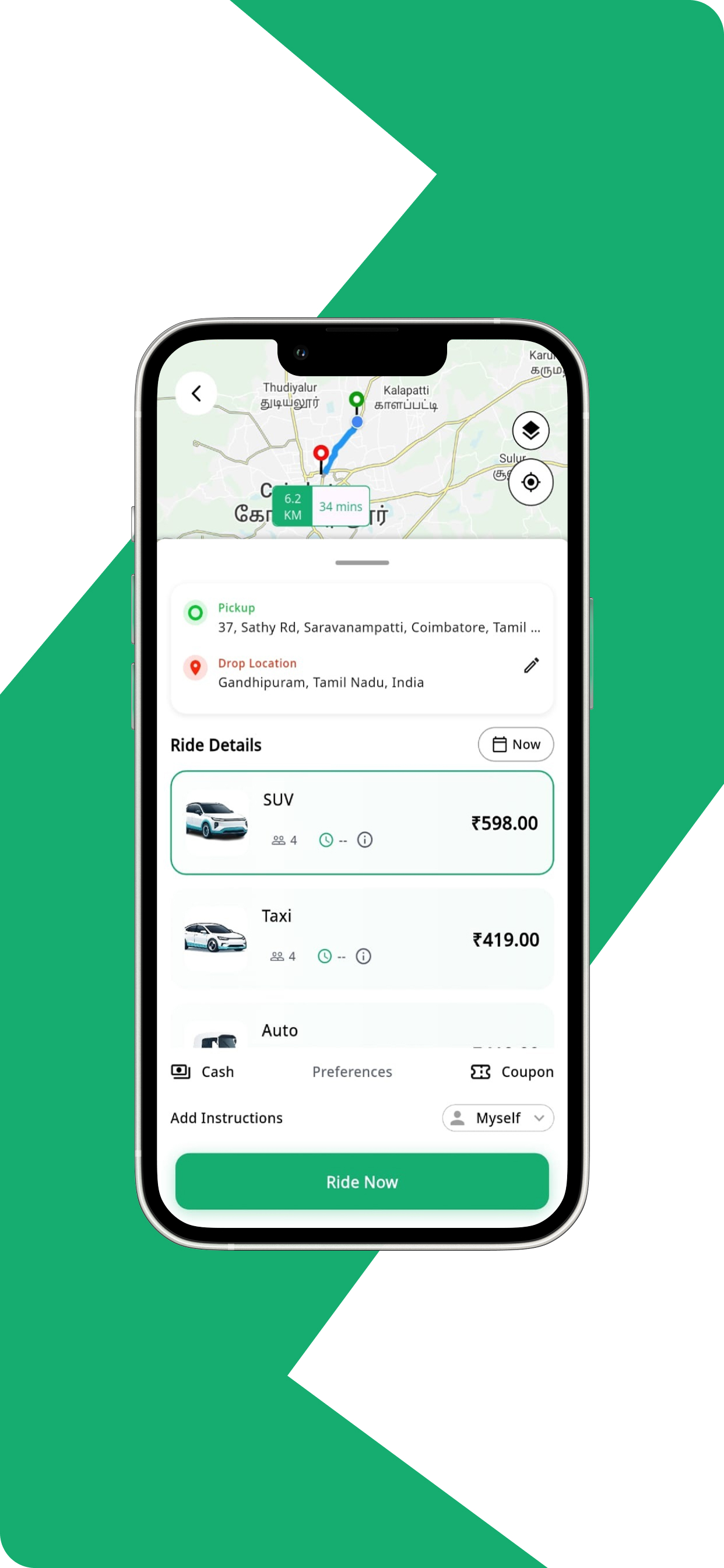 RydeX - Taxi + Carpool screenshot 4