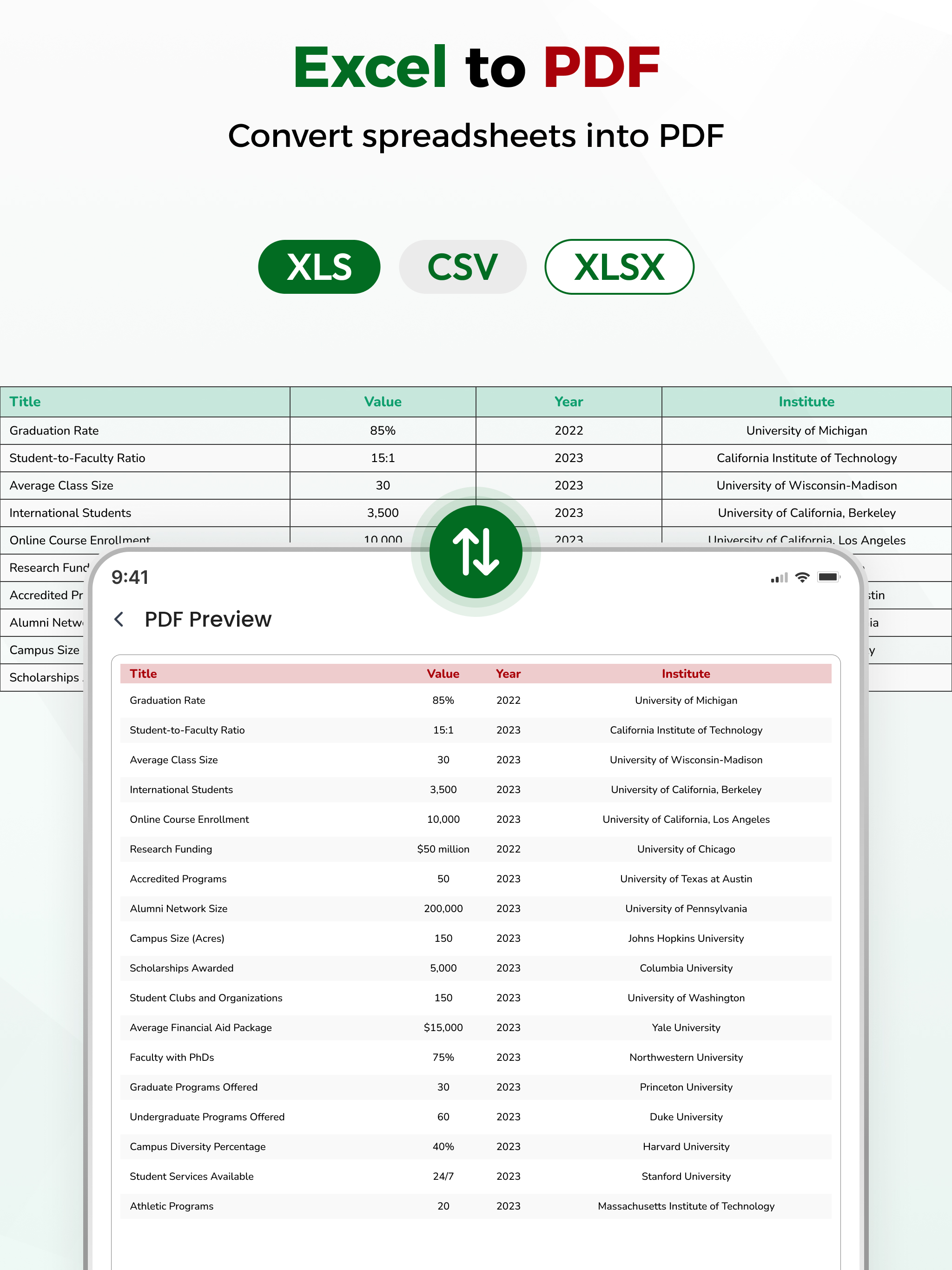 Excel to PDF Converter - XLSX screenshot 9