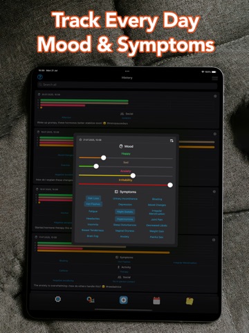 Menopause Symptoms Tracker iPad screenshot