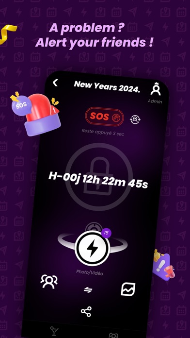 Purple. Social Timeline. Screenshot