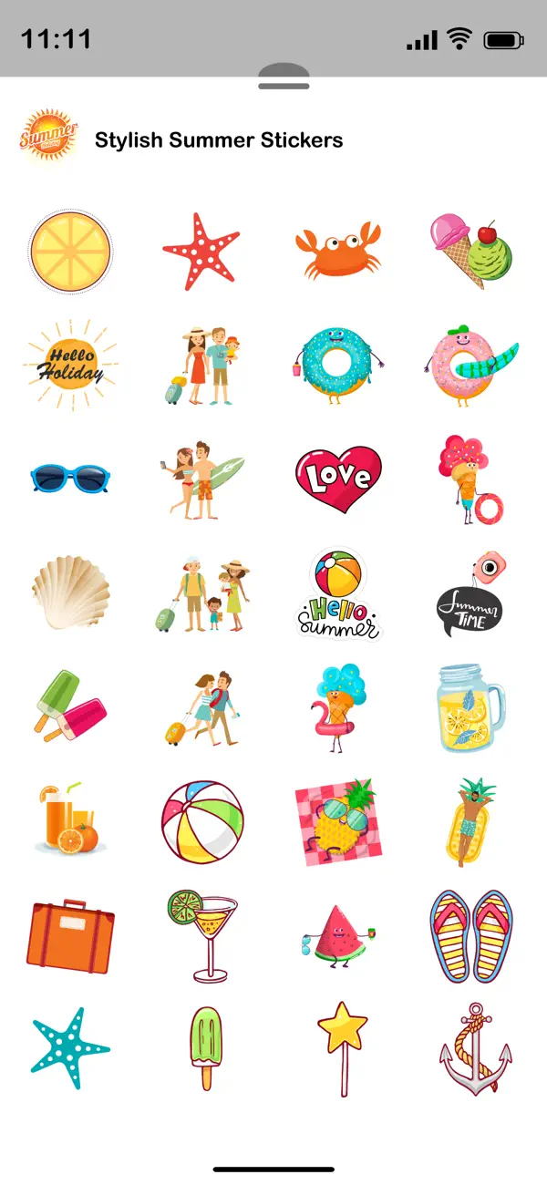 Screenshot #3 pour Stylish Summer Stickers