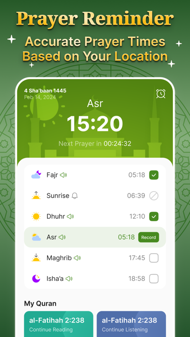 AlQuran Pro: Quran Duas Athan Screenshot