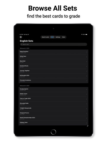 Grading Calculator for Pokemon iPad screenshot