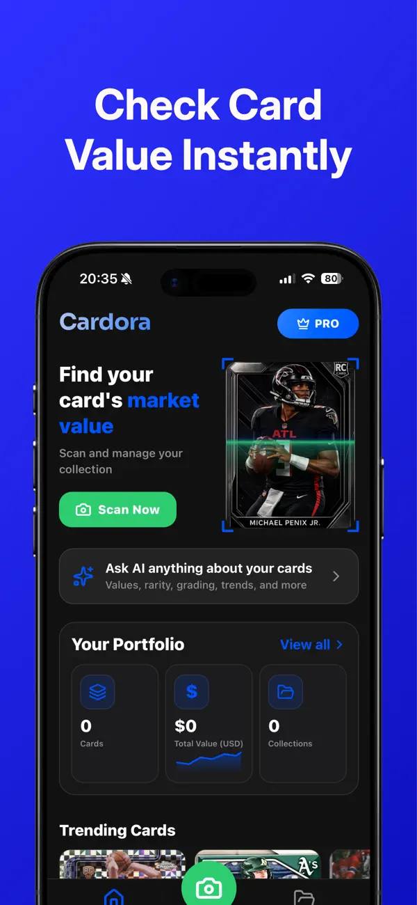 Screenshot #1 pour Sports Card Scanner - Cardora