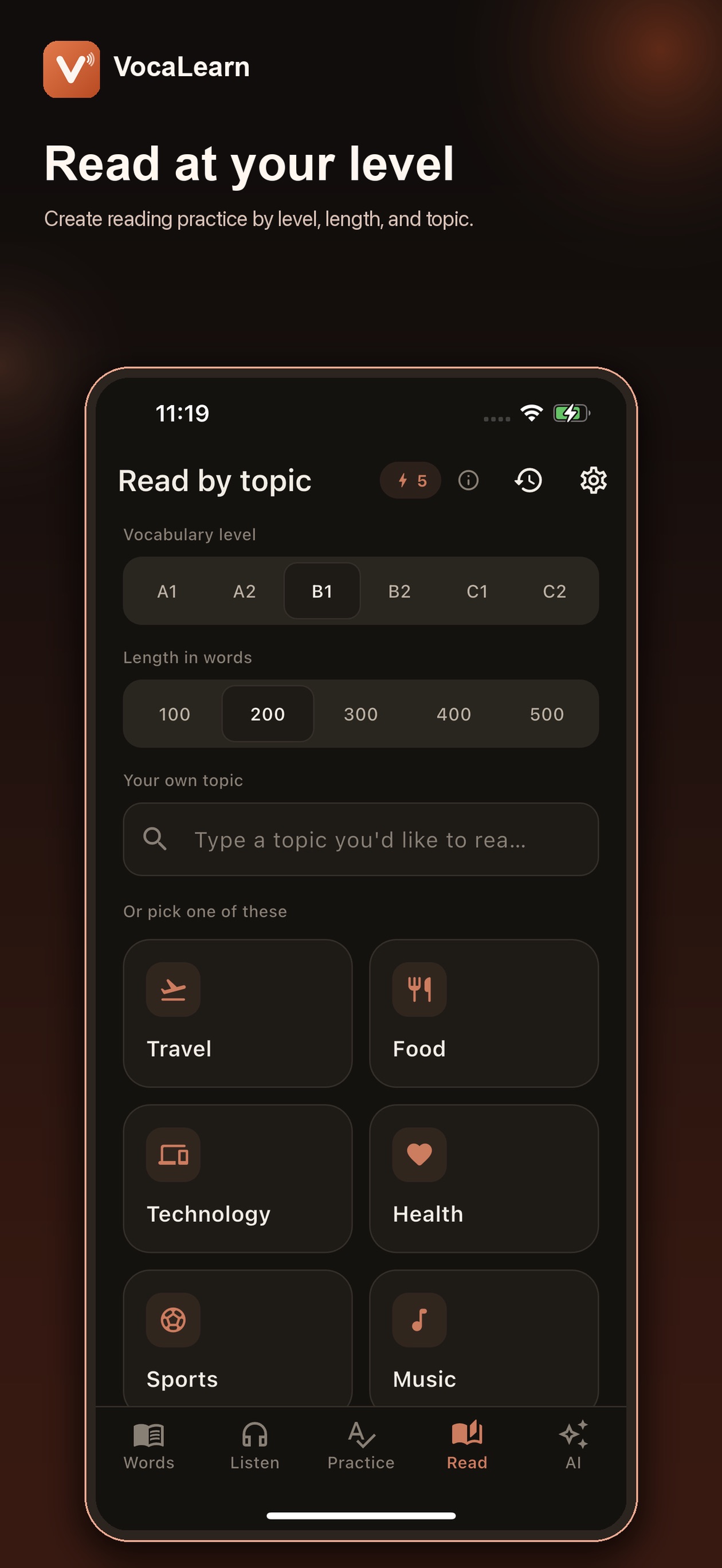 Screenshot 5 of VocaLearn: Nghe để học từ