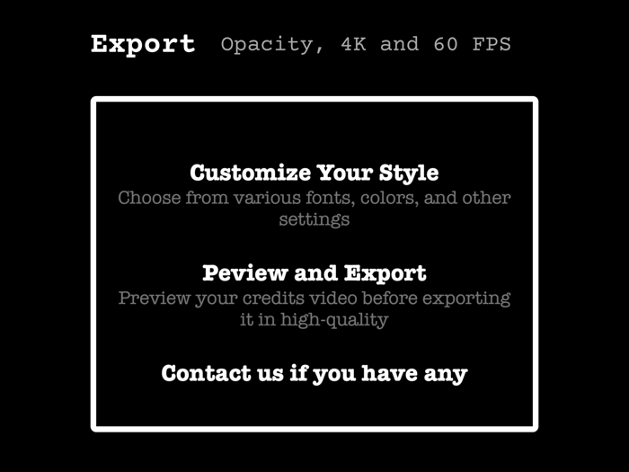 Scrolling Credits Video