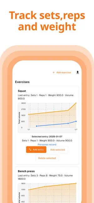 Gym Progressive Overload Track screenshot 1