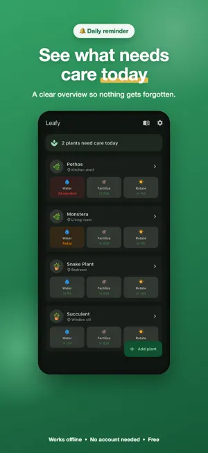 Leafy - Plant Care Reminder screenshot 4