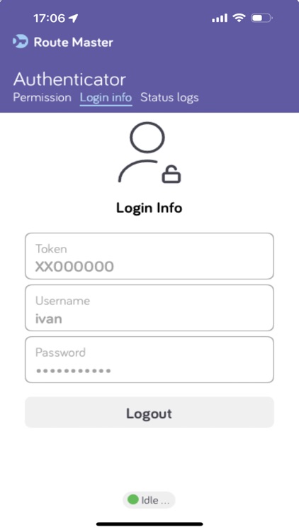 Authenticator for Route Master