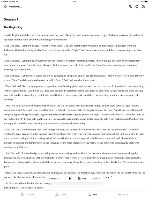 Venice UCC iPad screenshot 3 - Education app