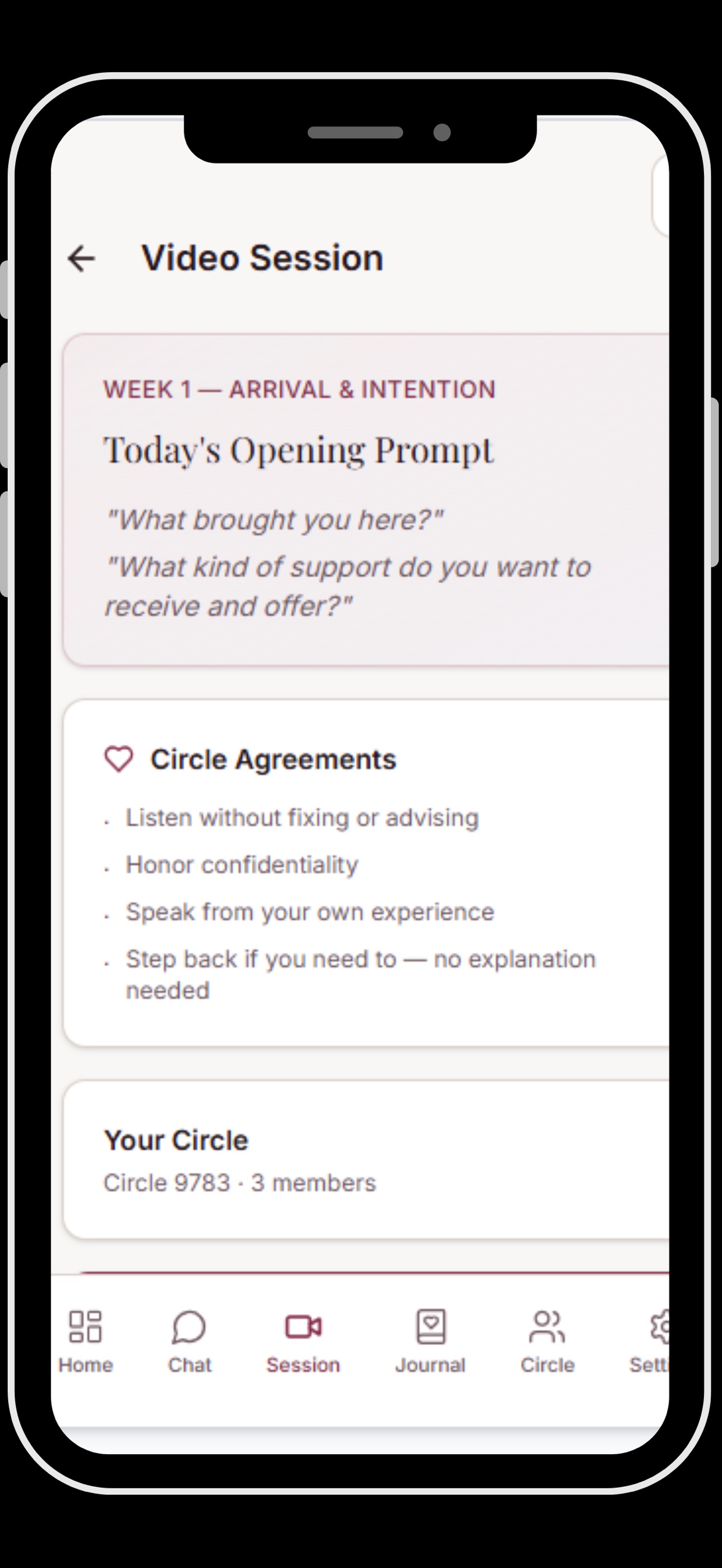 Screenshot 2 of Kindred: Peer Support Circle