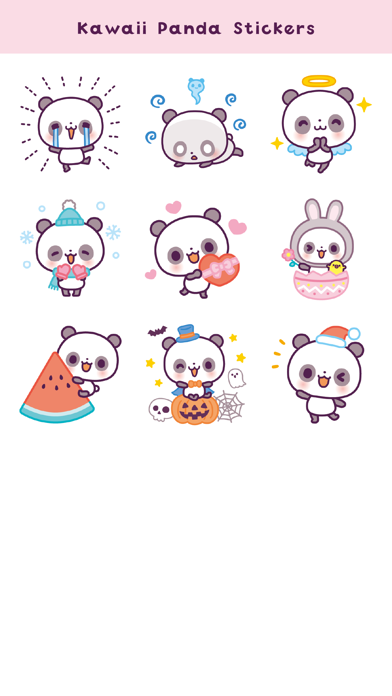 Kawaii Panda Stickers (Global) Screenshot