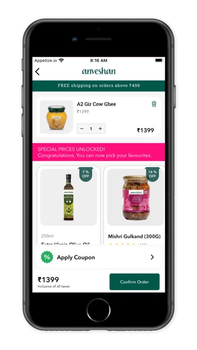 Anveshan: Purity in Every Bite iPhone screenshot 5 - Shopping app