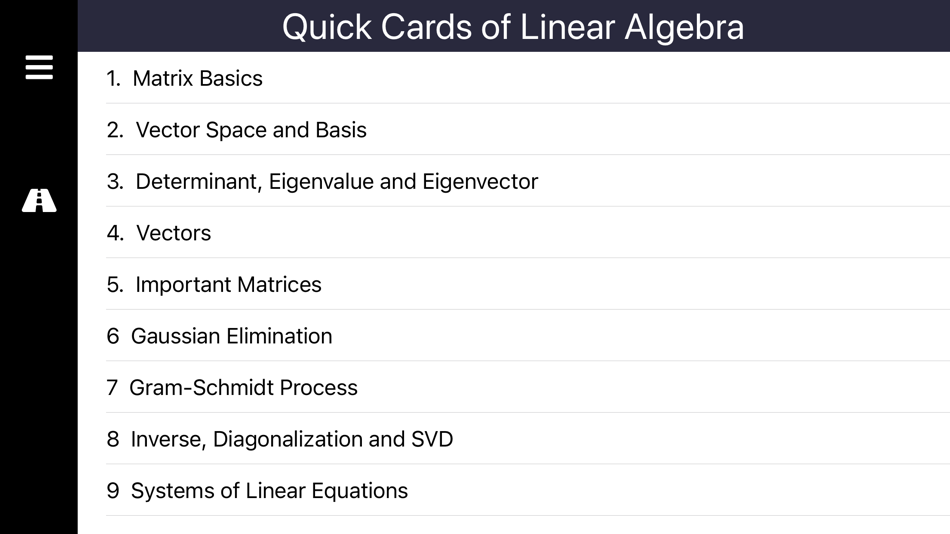#4. Linear Algebra QCard (iOS) 由: Lihui Luo