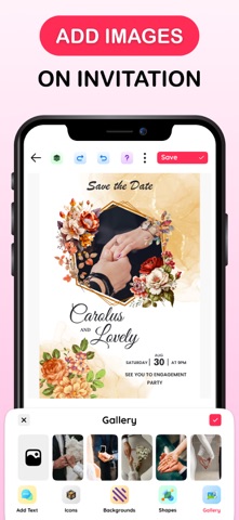 Invitation Maker & RSVP Cards iPhone screenshot