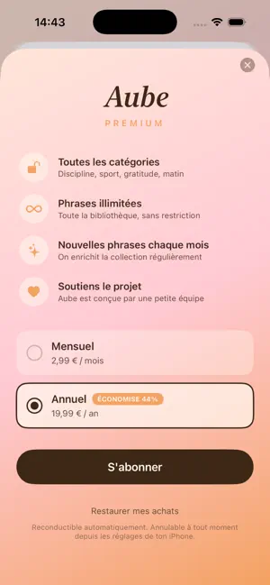 Aube — Phrase du jour screenshot 2