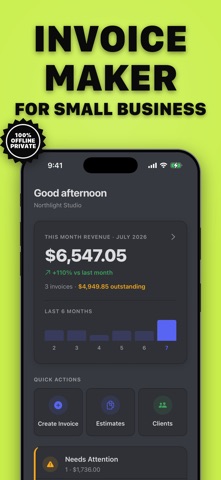 Free Invoice maker & Estimate iPhone screenshot