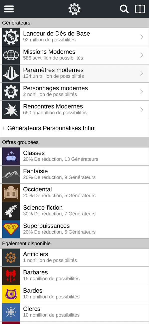 Screenshot #1 pour Dungeon Roller: Générateur RPG