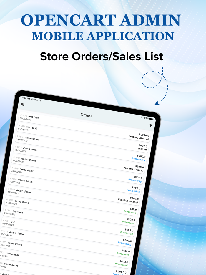 Opencart Admin Mobile App.