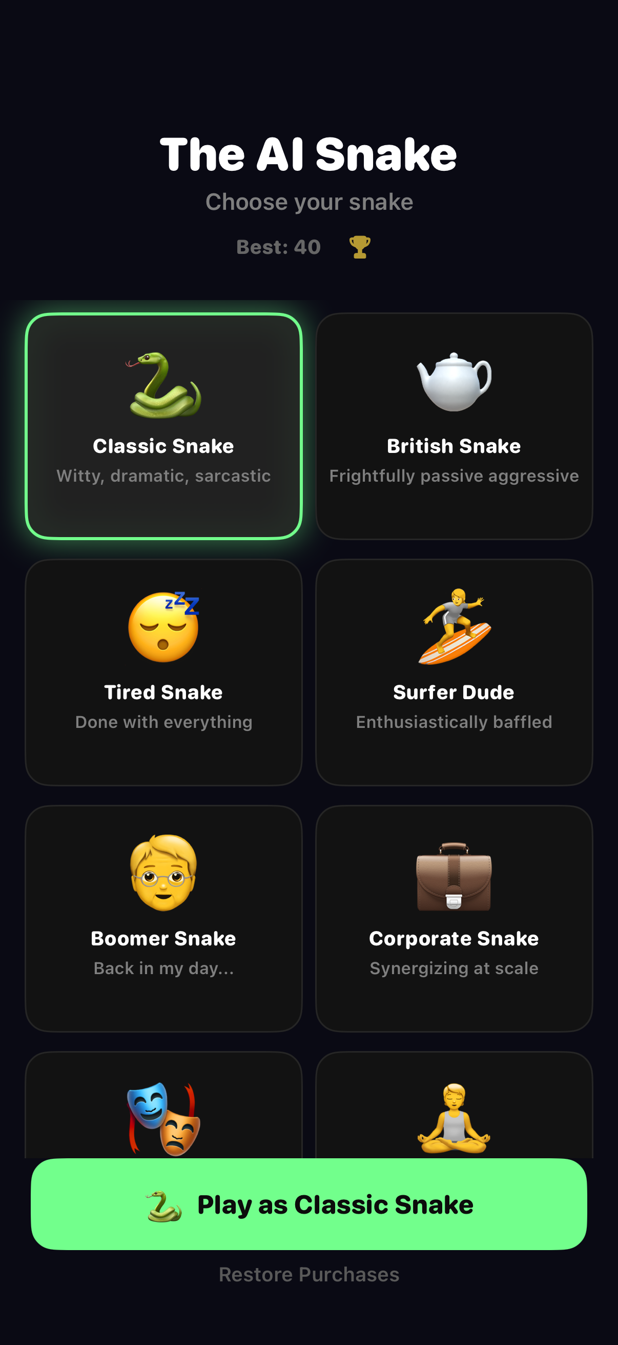 The AI Snake screenshot 2