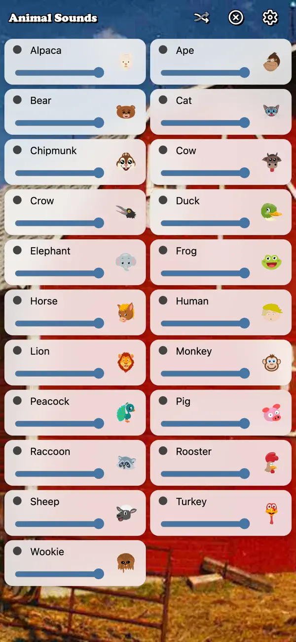 Screenshot #1 pour Animal Sounds (Ape Apps)