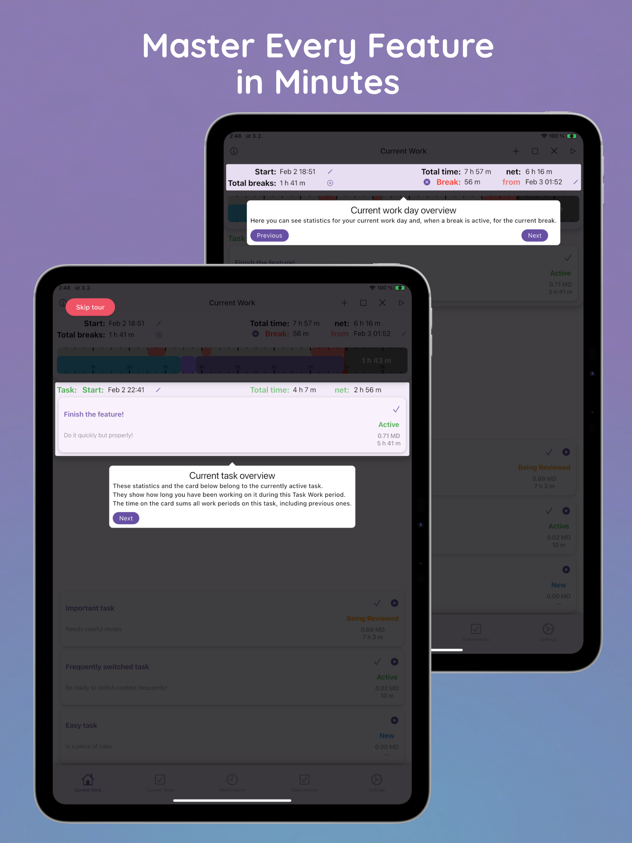 Work Tracker: Hours & ManDays